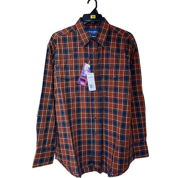 Vintage Wrangler Western Long Sleeve Snap Button Down Shirt NWT - Picture 2 of 5